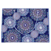 Grand Sac Cadeau Rosace bleue (Devant)