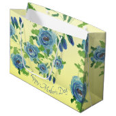 Grand sac cadeau Rose bleu (Devant Angle)