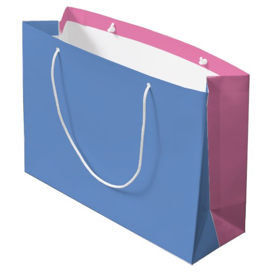 Grand Sac Cadeau Rose, Bleu Scorpio (Dos Angle)