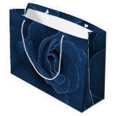 Grand Sac Cadeau Rose bleu velours (Dos Angle)