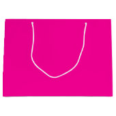 Grand Sac Cadeau Rose Chaud Uni (Devant)