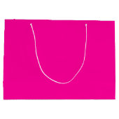 Grand Sac Cadeau Rose Chaud Uni (Dos)