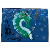Grand Sac Cadeau Rose d'hiver Dragon (Dos)
