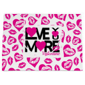 Grand Sac Cadeau Rose et blanc Vous aimer Plus (Devant)