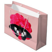Grand Sac Cadeau Rose et Swallowtail (Devant Angle)