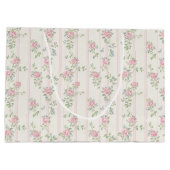 Grand Sac Cadeau Rose Fleur Rose (Dos)