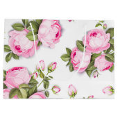 Grand sac cadeau rose Floral (Dos)