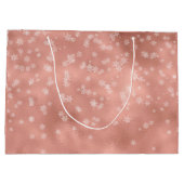 Grand Sac Cadeau Rose Gold Fêtes de neige Noël (Dos)
