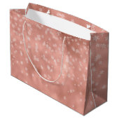 Grand Sac Cadeau Rose Gold Fêtes de neige Noël (Dos Angle)