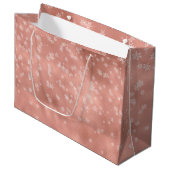 Grand Sac Cadeau Rose Gold Fêtes de neige Noël (Devant Angle)