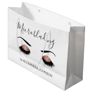 Grand Sac Cadeau Rose Gold Sparkly Parties scintillant Moderne Micr