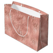 Grand Sac Cadeau Rose Gold Zebra Print (Dos Angle)