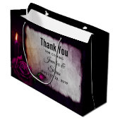 Grand Sac Cadeau Rose gothique, bougie et Mariage de parchemin (Devant Angle)