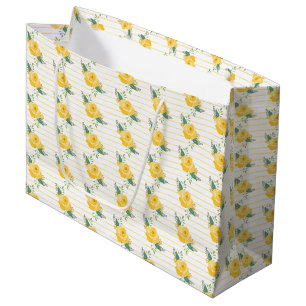 Grand Sac Cadeau Rose jaune simple du Texas