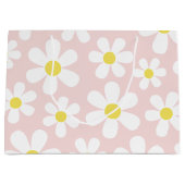 Grand Sac Cadeau Rose marguerite (Devant)