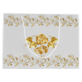 Grand sac cadeau Rose or Mariage (Dos)