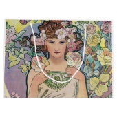 Grand Sac Cadeau Rose (Quatre Fleurs), Alphonse Mucha (Dos)