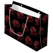 Grand Sac Cadeau Rose rouge (Devant Angle)