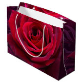 Grand Sac Cadeau rose rouge Valentin (Dos Angle)