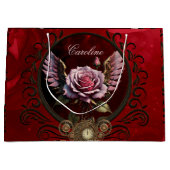 Grand Sac Cadeau Rose Steampunk (Devant)