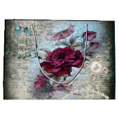 Grand Sac Cadeau Rose victorien Ephemera (Dos)