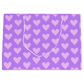 Grand Sac Cadeau Rose - Violet Saint-Valentin (Devant)