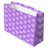 Grand Sac Cadeau Rose - Violet Saint-Valentin (Dos Angle)