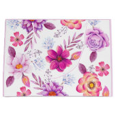 Grand Sac Cadeau Rose violette (Devant)