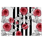 Grand Sac Cadeau Roses aquarelle (Devant)