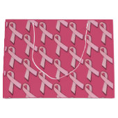 Grand Sac Cadeau  roses Carreaux Motif (Devant)