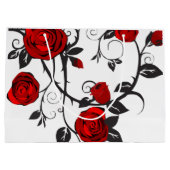 Grand Sac Cadeau roses de noir et rouge (Dos)