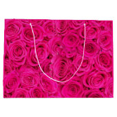 Grand Sac Cadeau Roses roses roses aux fleurs chaudes (Dos)