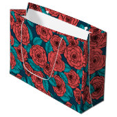 Grand Sac Cadeau Roses rouges (Devant Angle)