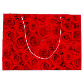 Grand Sac Cadeau Roses rouges à fleur chaude (Dos)