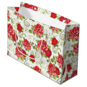 Grand sac cadeau - Roses rouges Imprimer (Devant Angle)