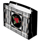 Grand Sac Cadeau Roses rouges, rétro (Dos Angle)