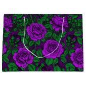 Grand Sac Cadeau Roses violets (Devant)