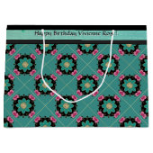 Grand Sac Cadeau Rosette Art Nouveau Japonaise (Personnalisée) (Devant)