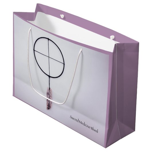 Grand Sac Cadeau Roue de médecine sacrée (Devant Angle)