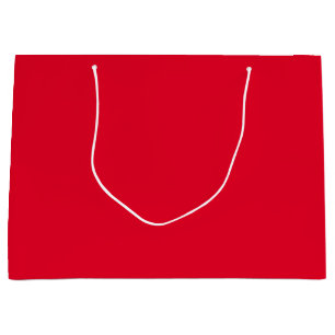 Grand Sac Cadeau Rouge Cadmium Couleur Uni
