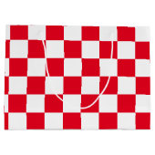 Grand Sac Cadeau Rouge Checkered (Dos)