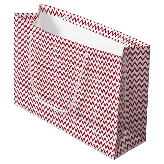 GRAND SAC CADEAU ROUGE ET BLANC (Devant Angle)