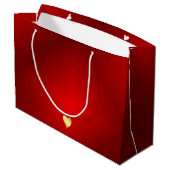 Grand Sac Cadeau Rouge et or 50e anniversaire Merci Favor (Dos Angle)