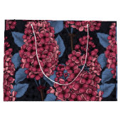 Grand Sac Cadeau Rouge lilas sur bleu foncé (Dos)