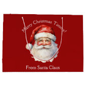 Grand Sac Cadeau Rouge personnalisé du Père Noël Enfants Noël (Dos)
