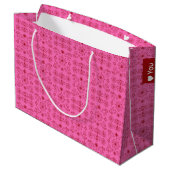 Grand Sac Cadeau Rouge sur rose (Dos Angle)