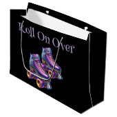 Grand Sac Cadeau Rouler sur Rollerskate fête d'anniversaire (Devant Angle)