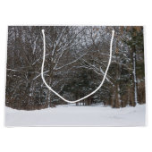 Grand Sac Cadeau Route couverte de neige (Devant)