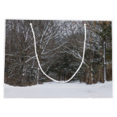 Grand Sac Cadeau Route couverte de neige (Dos)