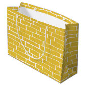 Grand Sac Cadeau Route de briques - Jaune et transparent (Dos Angle)